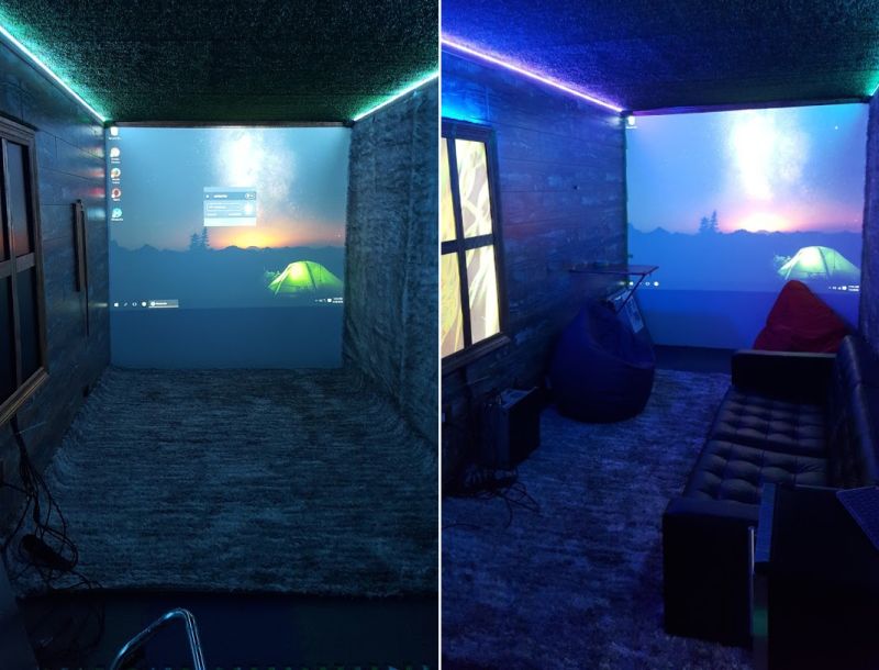 Man transforms shipping container into an underground party bunker