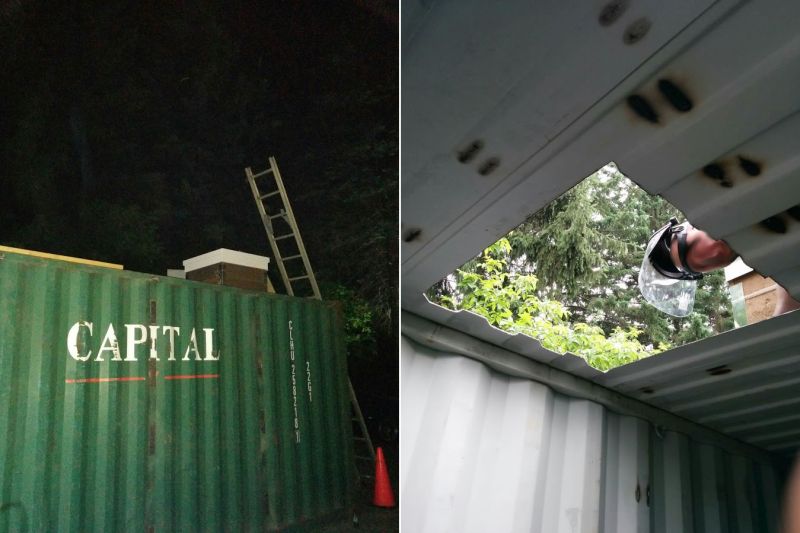 Shipping Container Transformed into Underground Party Bunker - DIY