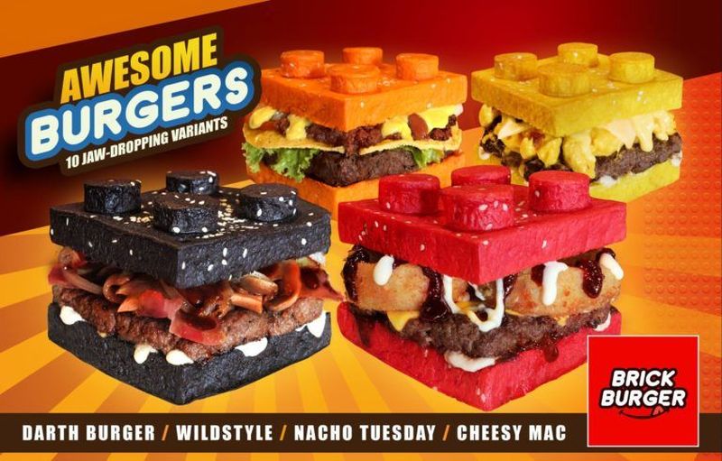 lego brick burger 