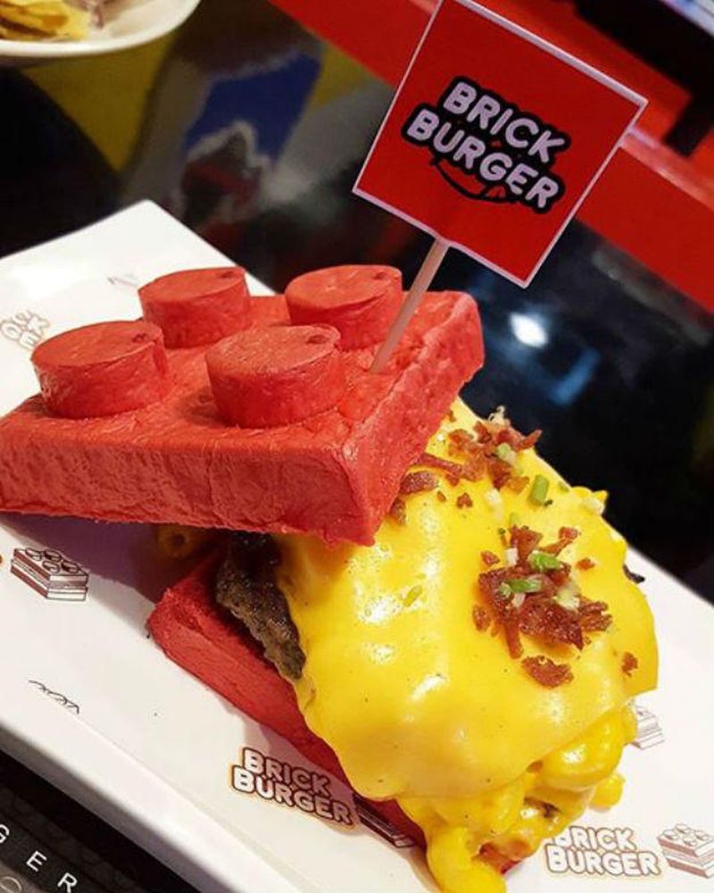 lego brick burger 