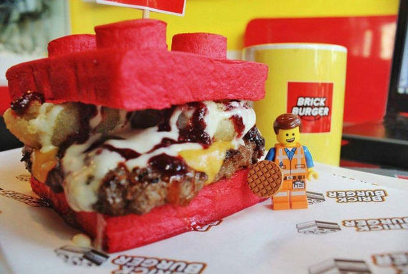 lego brick burger