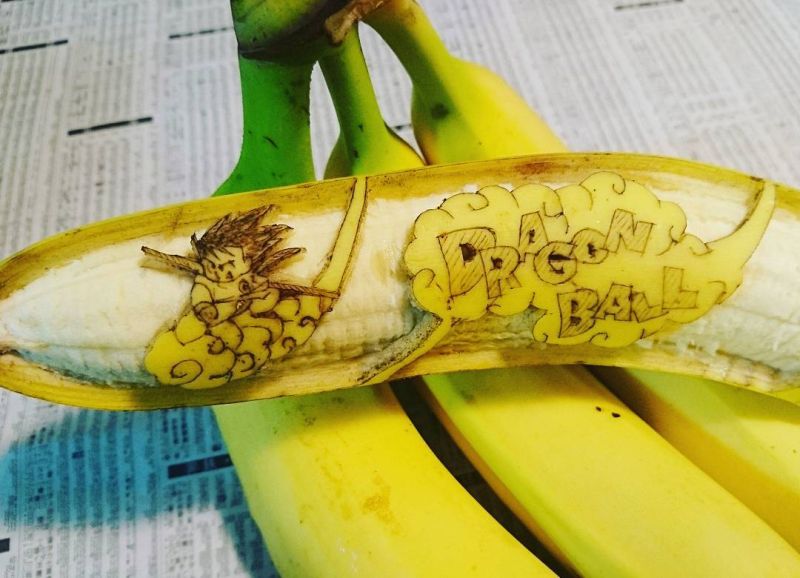 vegetable carving with banana