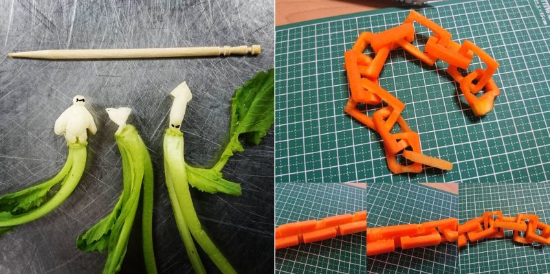 Japanese food artist Gaku carves appealing textures on fruits and vegetables