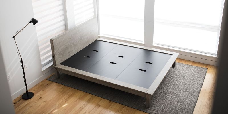 Pons easy to setup bed frame comes with USB ports for charging 