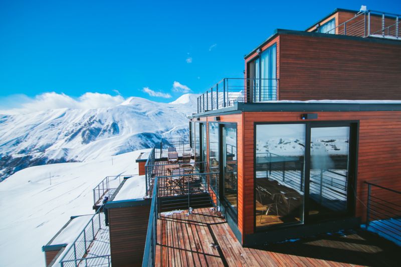 Quadrum ski resort in Georgia is made out of shipping containers