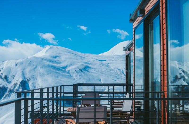 Quadrum ski resort in Georgia is made out of shipping containers