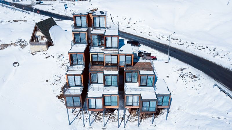 Quadrum ski resort in Georgia is made out of shipping containers