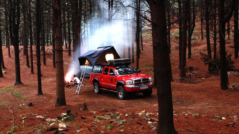 Skycamp rooftop tent by iKamper can be setup in seconds 