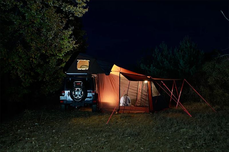 Skycamp rooftop tent by iKamper can be setup in seconds 