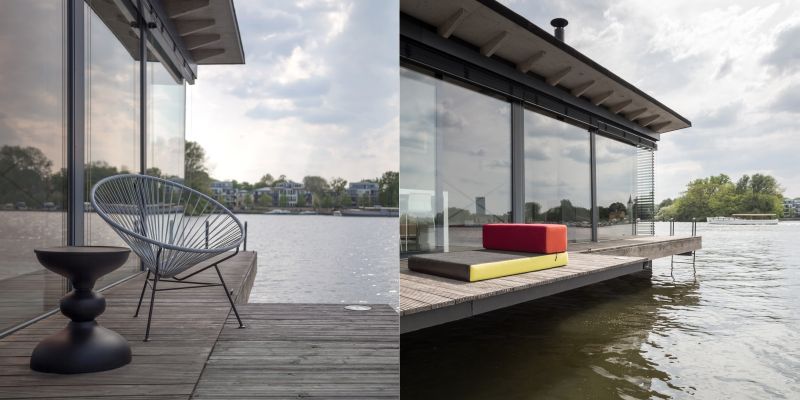 This houseboat mooring on Spree river bay is a perfect getaway in Berlin 