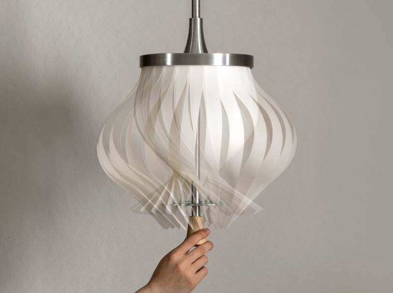 Twist pendent lamp by Leah K.S. Amick