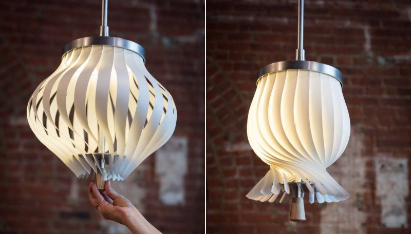 Twist pendent lamp by Leah K.S. Amick