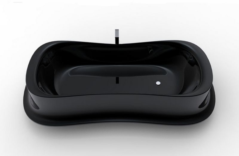 Bathe in Black! Freestanding Volcano bathtub by ZADItaly