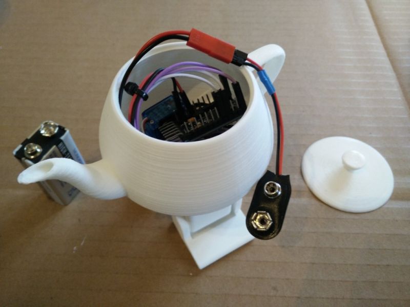 3D printed robotic dancing teapot