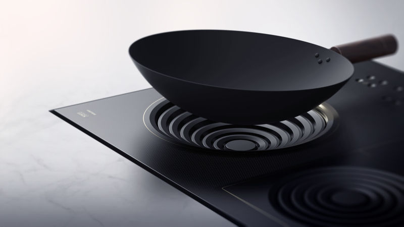 Amphi induction cooktop features shape-changing heat rings to fit woks 