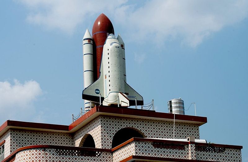 Space shuttle replica by Chinese farmer