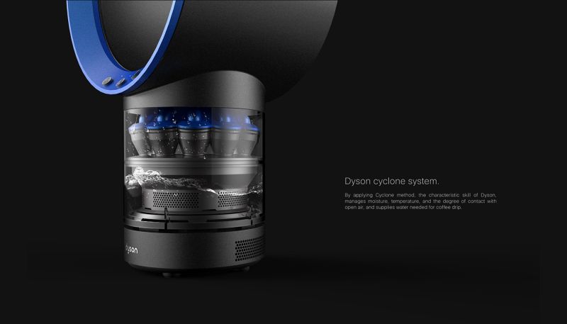 This coffee machine takes a cue from Dyson’s hubless fan 