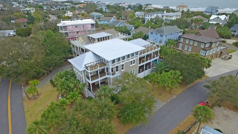 This oceanfront family home features indoor lighthouse