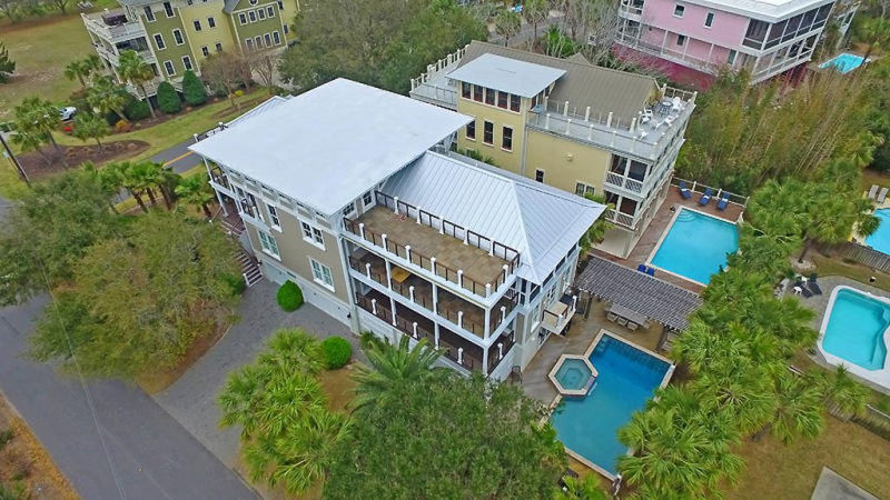 This oceanfront family home features indoor lighthouse