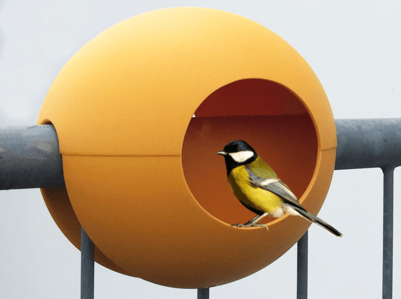 Birdball bird house by Michael Hilgers