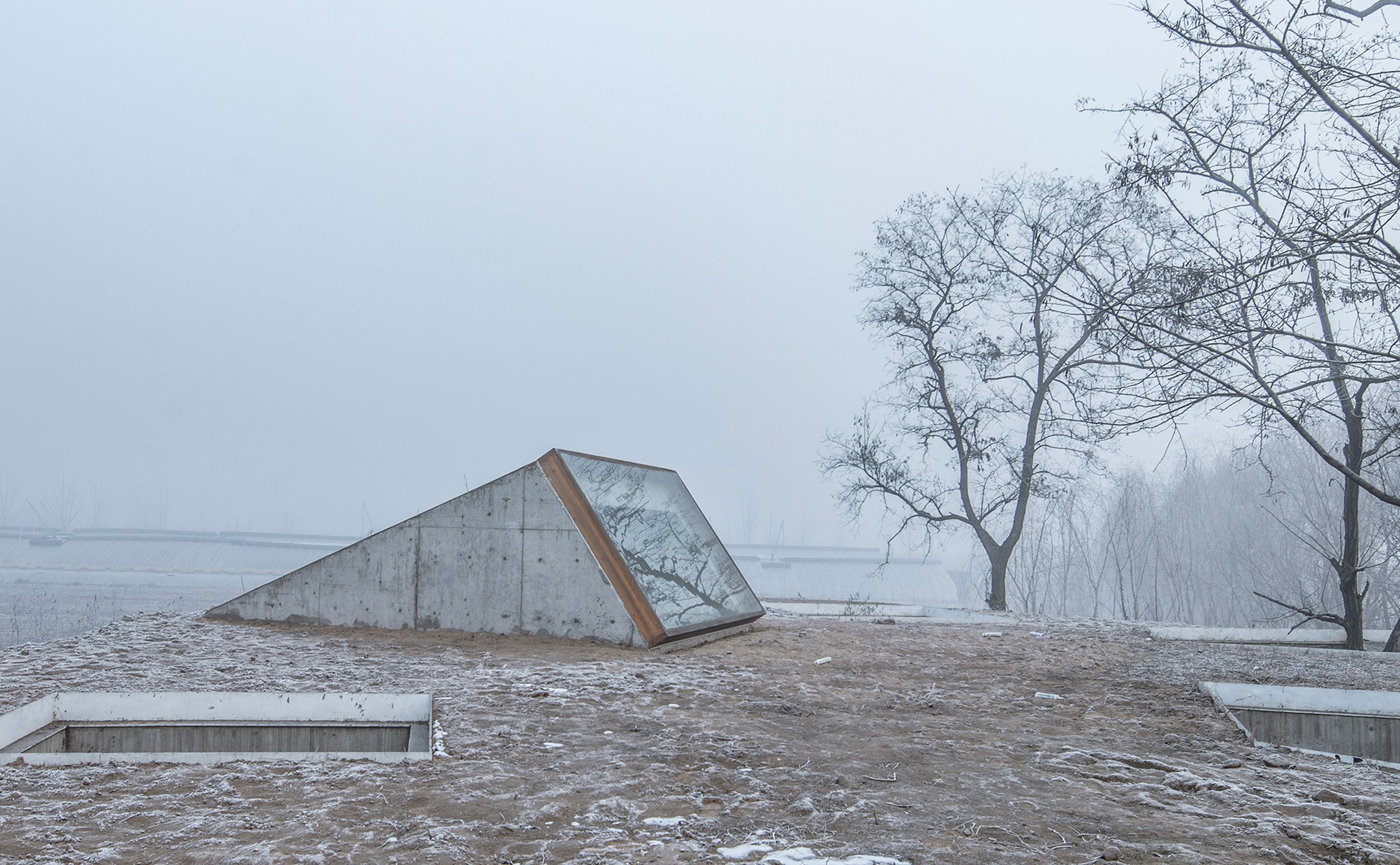 Exterior roof of the Buddhist shrine located in China’s Hebei