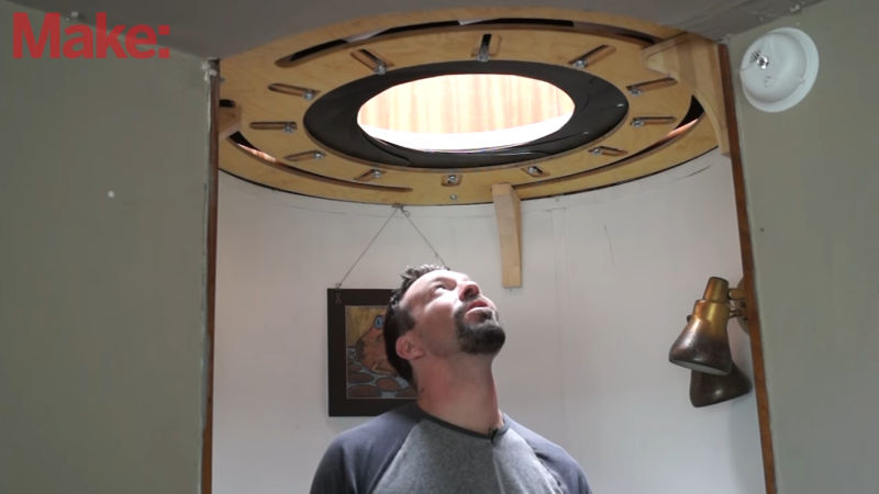 DIY’er installs Arduino-powered mechanical iris skylight in his home 