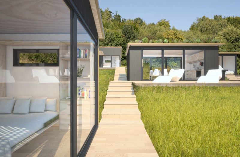 Modern living spaces by Eco Pod Concepts