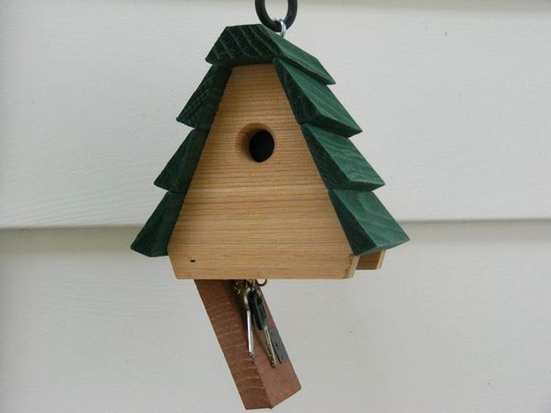 Key hider birdhouse by Looker Inc