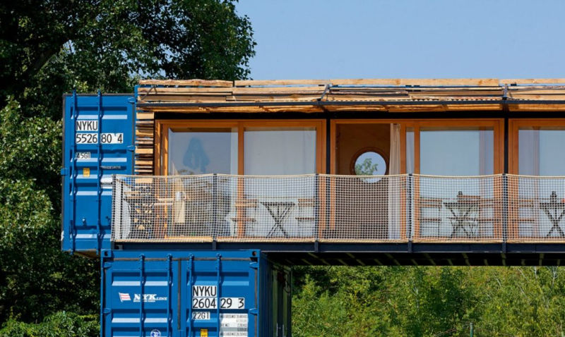 Shipping container hotel by Artikul architects can be moved to different locations