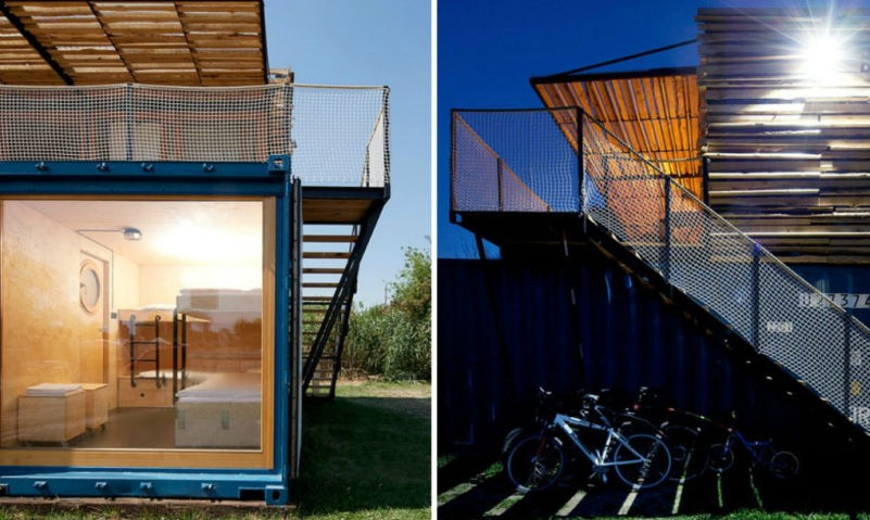 Shipping container hotel by Artikul architects can be moved to different locations