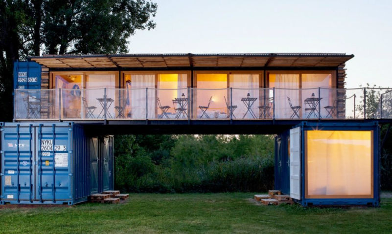 Shipping container hotel by Artikul architects can be moved to different locations