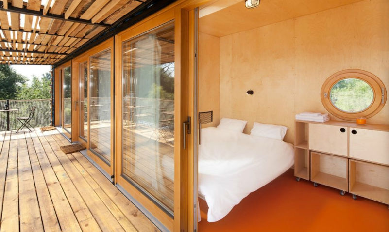 Shipping container hotel by Artikul architects can be moved to different locations