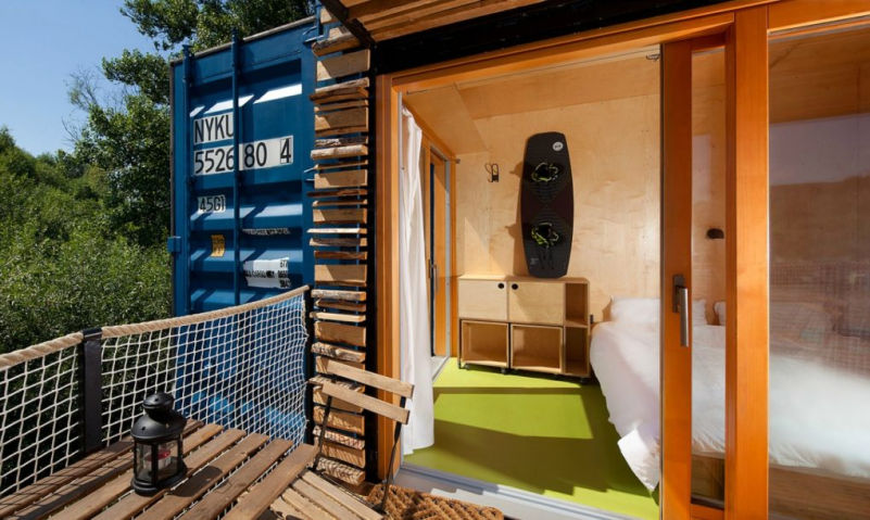 Shipping container hotel by Artikul architects can be moved to different locations