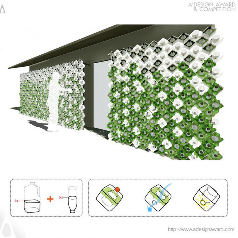 Urban Green Light sustainable facade installation by I-Ting Chuang & Jeanne Lee