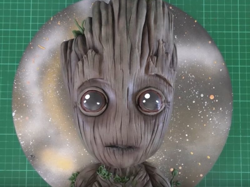 Groot Shaped Cake Inspired By Guardians Of Galaxy Vol 2