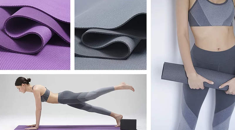 Blank self-cleaning yoga mat with silver antimicrobial technology