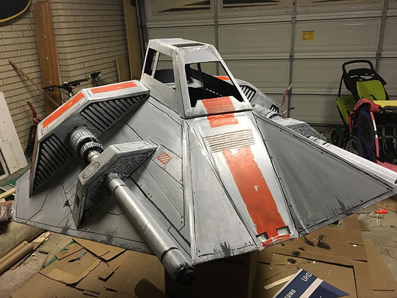 Cardboard Star Wars Snowspeeder