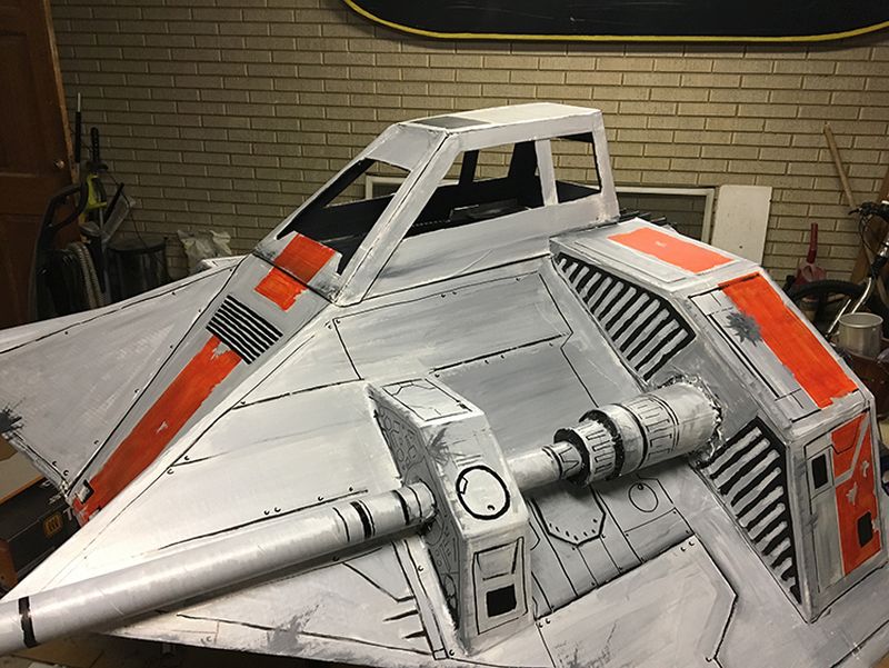 Cardboard Star Wars Snowspeeder