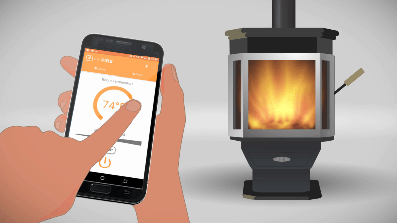 Catalyst smart wood burning stove by MF Fire 