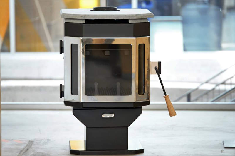 Catalyst smart wood burning stove by MF Fire 