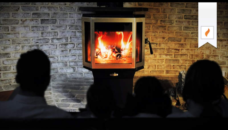 Catalyst smart wood burning stove by MF Fire 