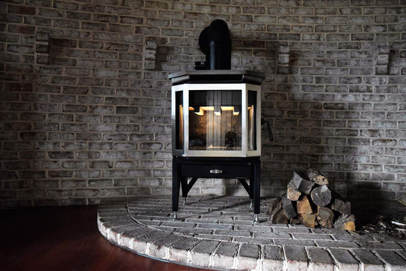 Catalyst smart wood burning stove by MF Fire 