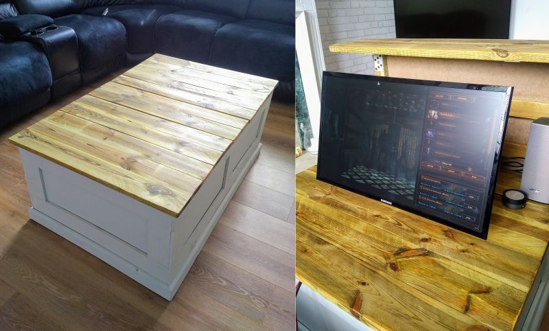 Computer Coffee Table DIY