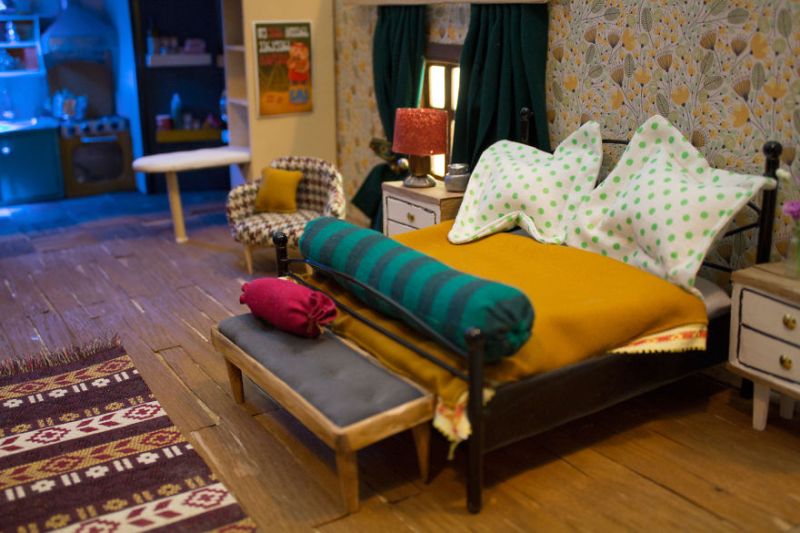 Leading boy character’s bedroom with constantly messy bed