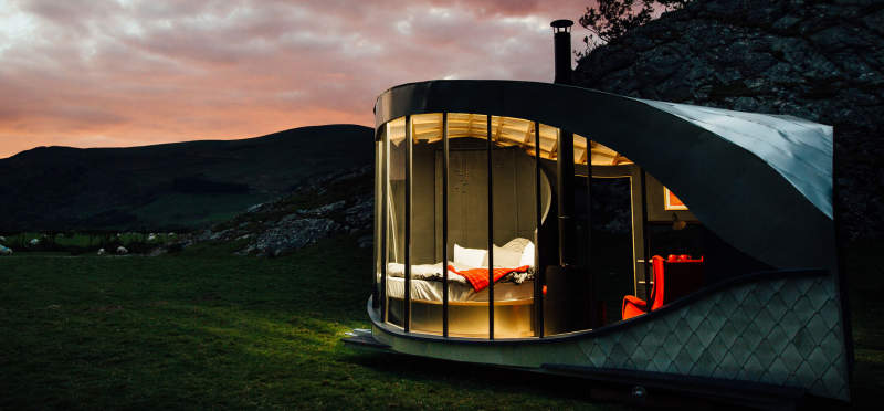 Welsh countryside welcomes eight pop-up glamping cabins