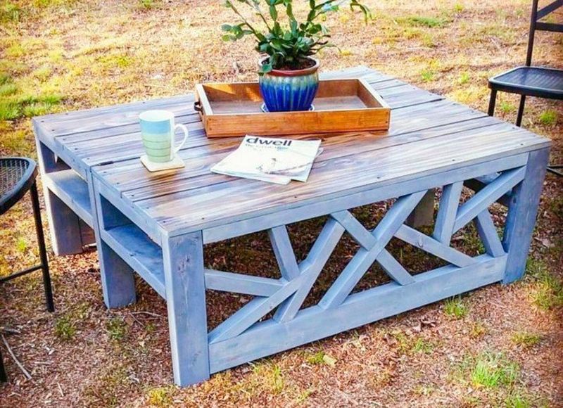 Handmade outdoor bench- coffee table