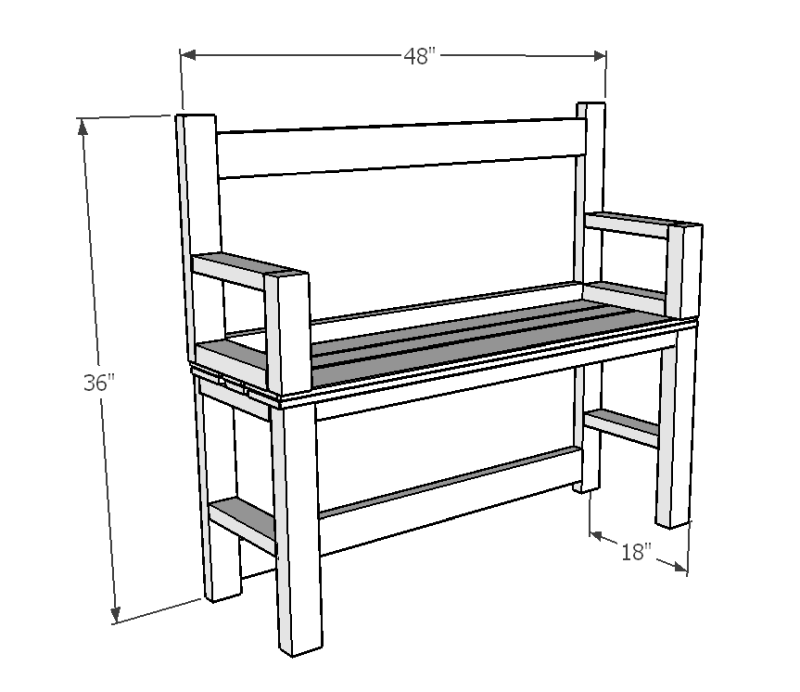 Handmade outdoor bench- coffee table