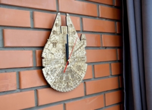 Millennium Falcon wooden wall clock