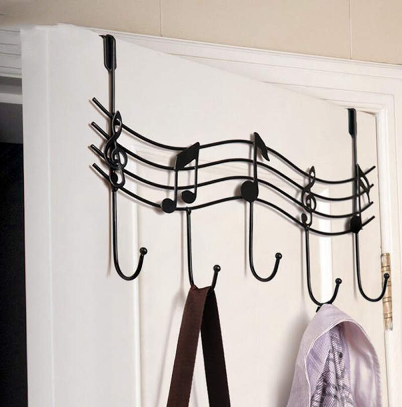 Music Note Themed Metal Coat Hanger_1