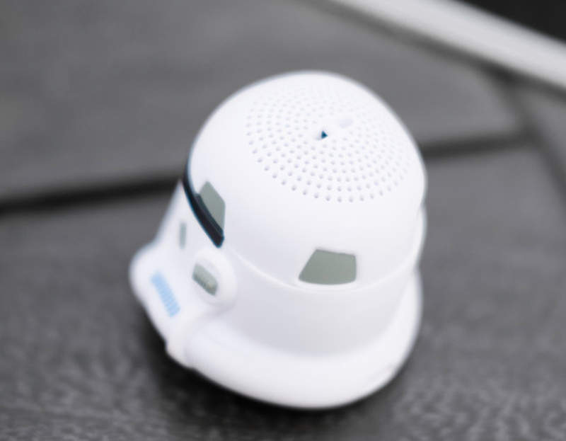 Stormtrooper helmet Bluetooth speaker doubles as shutter remote